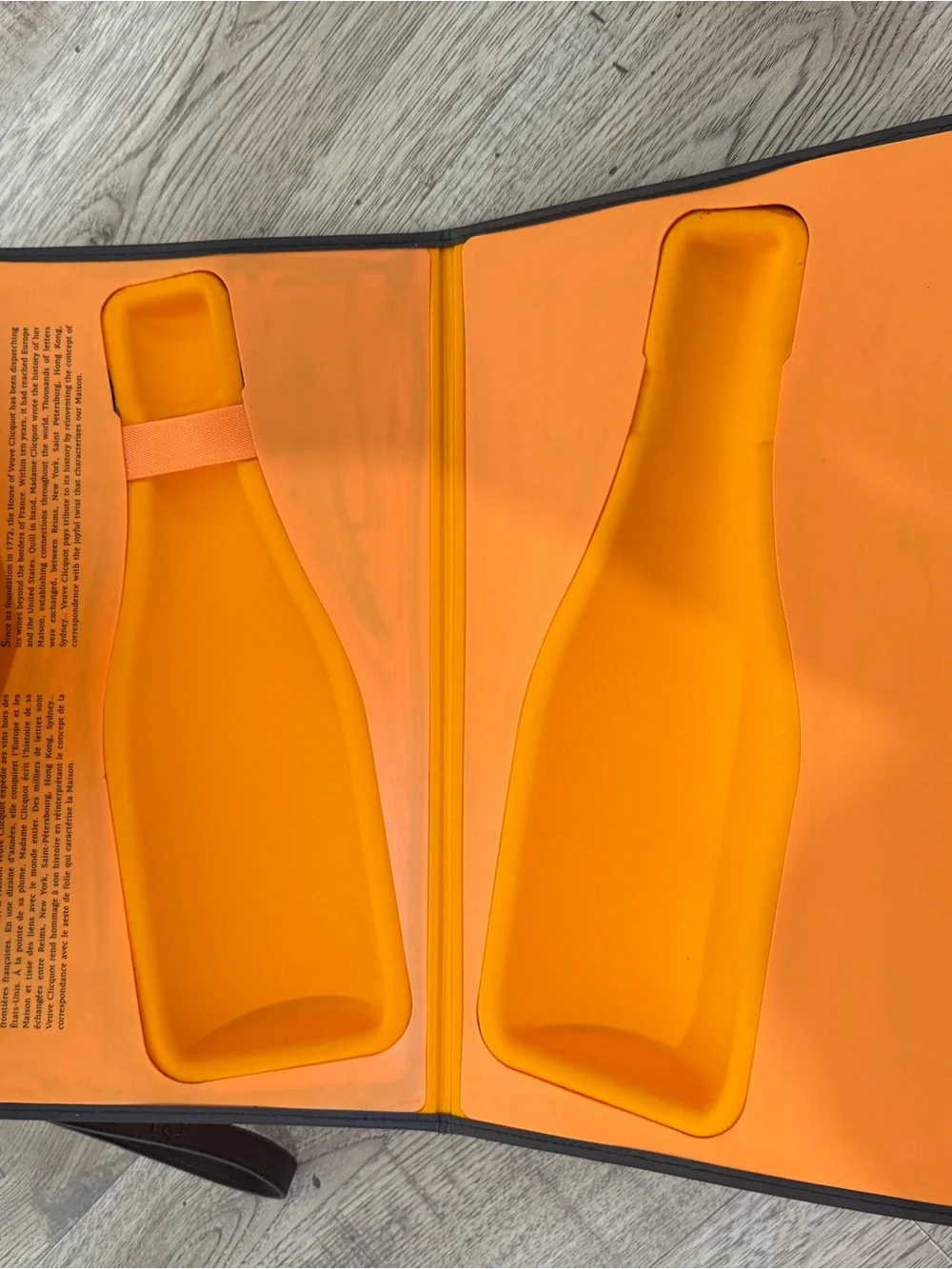 Veuve Clicquot Orange Wristlet Travel Pouch